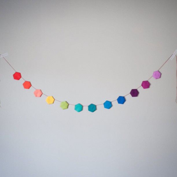 If you havent finished your rainbow hexie garland its timehellip